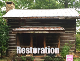 Historic Log Cabin Restoration  Four Oaks, North Carolina
